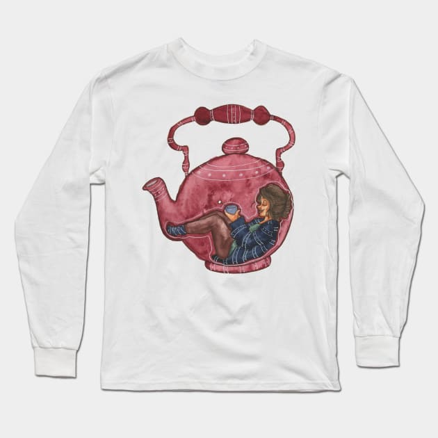 Teapot Long Sleeve T-Shirt by EmilyRCarrier